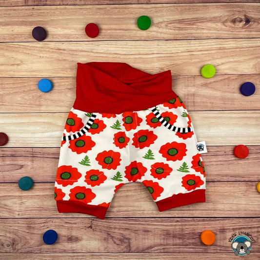 Short évolutif coquelicots bio 1/3 ans - Koko l’haricot