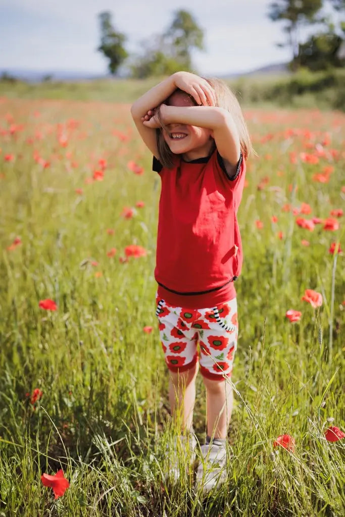 Short évolutif coquelicots bio 1/3 ans Koko l'haricot