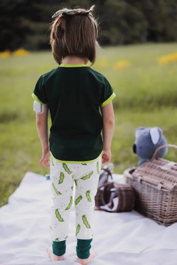 Pantalon évolutif petits pois bio   1/3ans Koko l'haricot