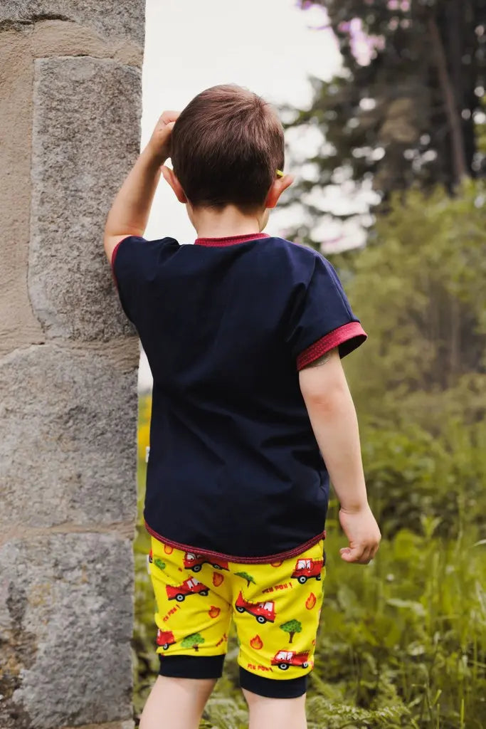 Pantalon évolutif bio Pompier 3/6 ans Koko l'haricot